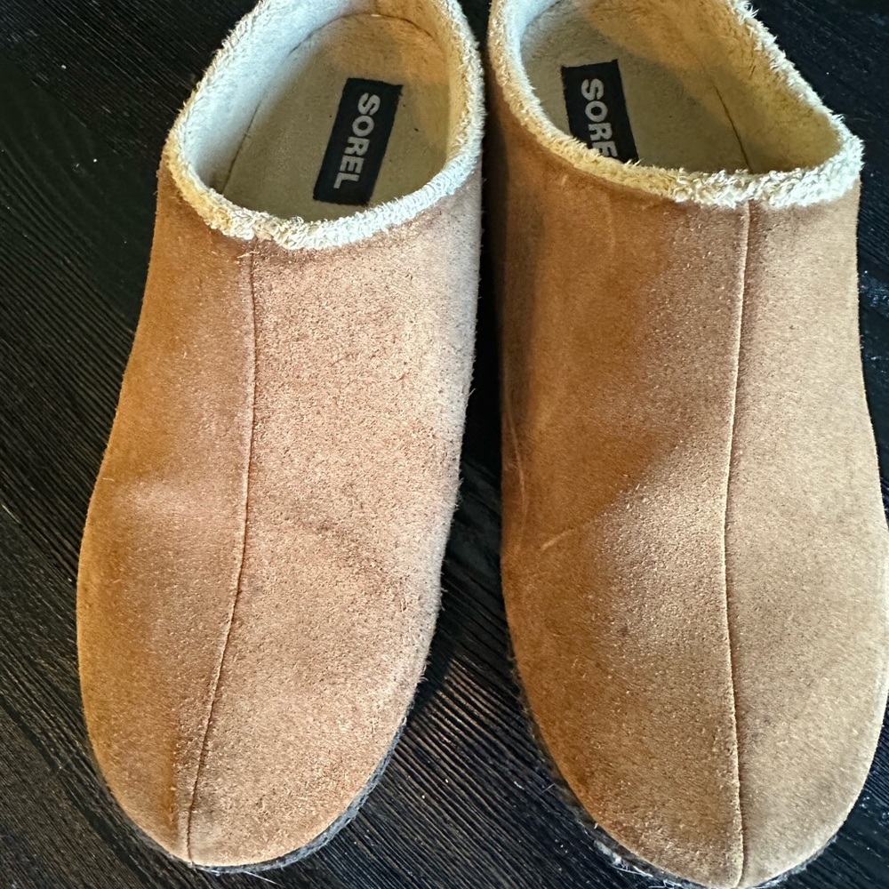 Sorel Brown Suede Slip-On Shoes